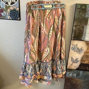 KOOS van den Akker Fabulous Designer Boho Skirt Pockets!! Sz.4! New